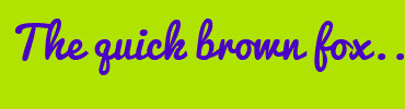Image with Font Color 4900C4 and Background Color B0E202
